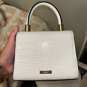 small white aldo purse